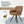 JOMEED Cushioned Swivel Armchair with Rubberwood Legs for Home and Office, Brown