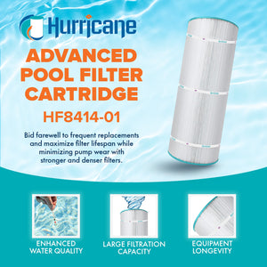 Hurricane HF8414-01 Advanced Pool and Spa Filter Cartridge Replacement, White