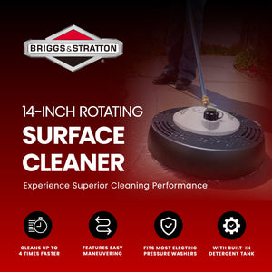 Briggs & Stratton 14 Inch Rotating Surface Cleaner with Built In Detergent Tank - TRAPSKI