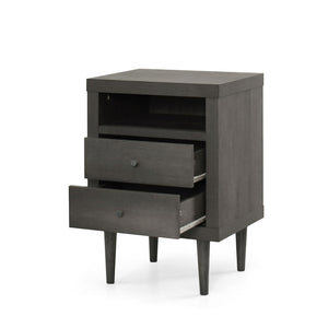 Nystrom Mid Century Modern 2 Drawer Nightstand