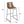 Barstool With Upholstery And Foot Rail - Vintage Brown