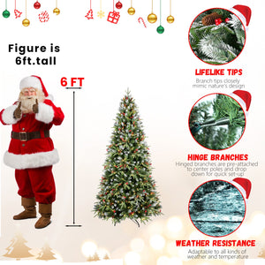 7.5FT Christmas Tree with 500 Warm Lights