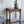 15.5x15.5x23.5' Distressed Brown Wood Side Table with Turned Spiral Legs and Lower Shelf