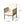 Casa Acacia Wood Club Chairs (Set of 2) With Water Resistant Cushions - Gray / Cream