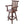 Rustic Bar Stool, Fir Wood Construction, Wide Armrest
