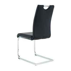Modern Dining Chairs With Padded Seat And Metal Legs