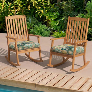 Outdoor Chair Cushions Set of 2, 19 x 19 x 4 Inch Tufted Seat Cushions