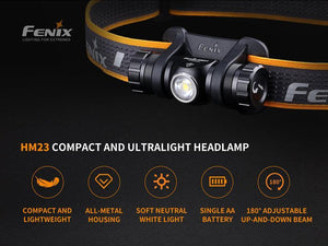 Fenix HM23 Compact Hiking and Running Headlamp - Discontinued - TRAPSKI