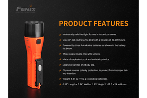 Fenix WF11E Intrinsically Safe Flashlight - TRAPSKI