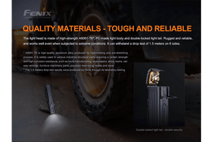 Fenix WT25R Adjustable Head LED Flashlight - 1000 Lumens - TRAPSKI