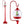 68 Inch Festive Musical Christmas Street Lamp Post with Snow Globe Lantern-Red