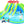 7-in-1 Inflatable Water Park Three Slide with Blower and Climbing Wall for Children