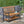 Slatted Bench With Built In Shelf