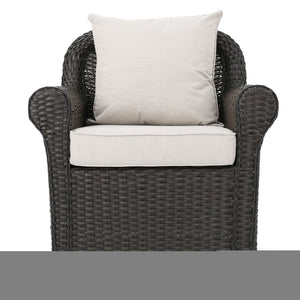 Amaya Outdoor Swivel Rocker Chair with Water Resistant Cushions