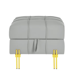 22 Inches Anti-Scratch Leather Storage Ottoman