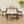 Outdoor Acacia Wood Bar Height Table and Eight Stools with Cushions