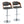 Pino - Mid Century Modern Adjustable Barstool & Swivel With Rounded T Footrest (Set of 2)