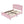 Upholstered Platform Bed & Curve Shaped And Height Adjustable Headboard, LED Light Strips