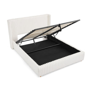 Functional Vertical Striped Bed With Gas Lift Storage