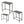 Set of 3 Gilbert Nesting Tables Metal Plant Stand