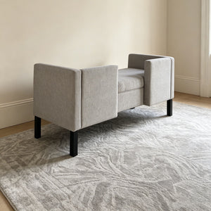 Upholstered Ottoman With 2 Bolster Pillows For Living Room - Gray