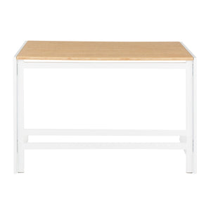 Roman - Industrial Office Desk - White / Natural