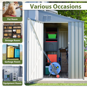 4x7 Foot Lean-To Shed in Olive