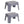 Rubbermaid Durable Roughneck Plastic Family Sturdy Step Stool, Gray (2 Pack)