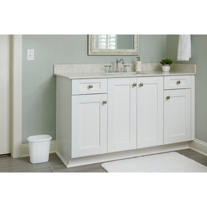 Rubbermaid 6 Quart Bedroom, Bathroom, and Office Wastebasket Trash Can, White