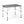 Aluminum Grill Table with Iron Mesh Top-Silver