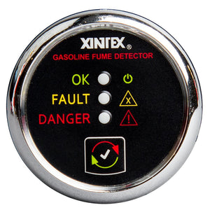 Fireboy-Xintex Gasoline Fume Detector - Chrome Bezel - 12/24V - TRAPSKI