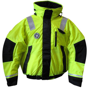 First Watch AB-1100 Flotation Bomber Jacket - Hi-Vis Yellow/Black - Medium - TRAPSKI
