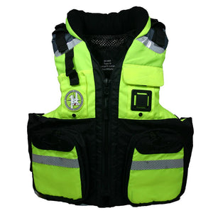 First Watch AV-800 Four Pocket Flotation Vest - Hi-Vis Yellow - Large to XL - TRAPSKI