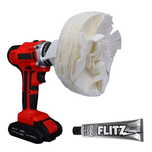 Flitz Buff Ball - Extra Large 7" - White w/1.76oz Tube Flitz Polish - TRAPSKI