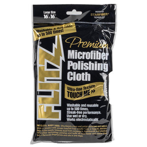 Flitz Microfiber Polishing Cloth - 16" x 16" - Single Bag - TRAPSKI
