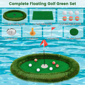 Floating Golf Green Oval Floating Chipping for Pool