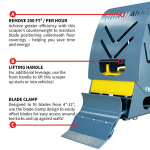 Electric Floor Scraper Vinyl Stripper Carpet Wood Floor Remover