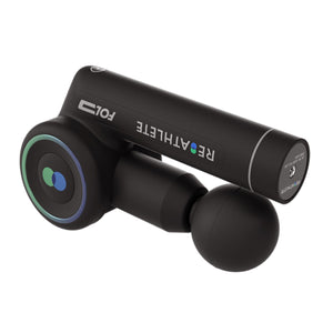 Reathlete FOLD Interchangeable Folding Percussion Massage Therapy Gun, Black