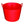 Little Giant FT11RED 11 Gal. Heavy Duty Farm Bucket Rubber Flex Tub with Handles