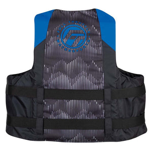Full Throttle Adult Nylon Life Jacket - 2XL/4XL - Blue/Black - TRAPSKI