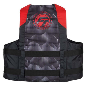 Full Throttle Adult Nylon Life Jacket - L/XL - Red/Black - TRAPSKI