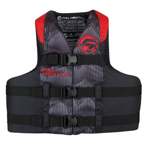 Full Throttle Adult Nylon Life Jacket - S/M - Red/Black - TRAPSKI