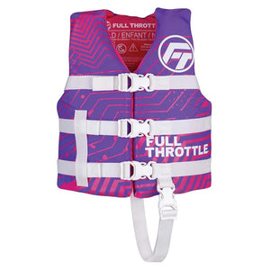 Full Throttle Child Nylon Life Jacket - Purple - TRAPSKI