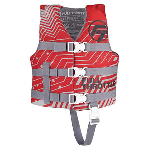Full Throttle Child Nylon Life Jacket - Red - TRAPSKI