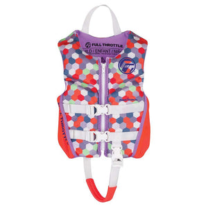 Full Throttle Child Rapid-Dry Flex-Back Life Jacket - Pink - TRAPSKI