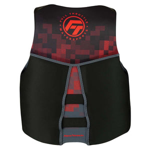 Full Throttle Mens Rapid-Dry Flex-Back Life Jacket - XL - Black/Red - TRAPSKI