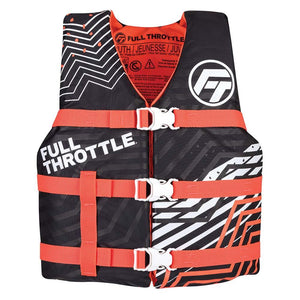 Full Throttle Youth Nylon Life Jacket - Pink/Black - TRAPSKI