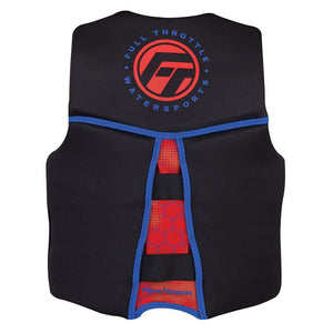 Full Throttle Youth Rapid-Dry Flex-Back Life Jacket - Red/Black - TRAPSKI