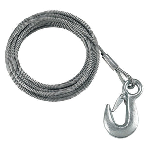 Fulton 3/16" x 25' Galvanized Winch Cable - 4,200 lbs. Breaking Strength - TRAPSKI
