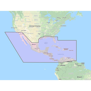 Furuno Central America, Caribbean Part of Mexico Vector Chart - 3D Data Standard Resolution Satellite Photos - Unlock Code - TRAPSKI